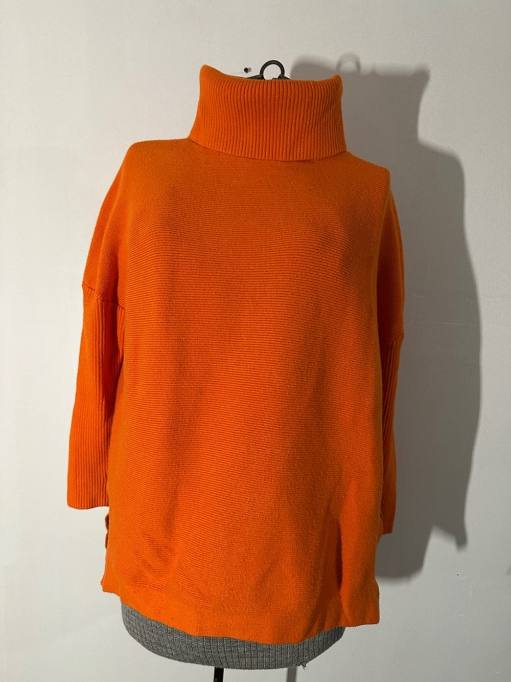 Cozy Oversized Orange Turtleneck Sweater - Women